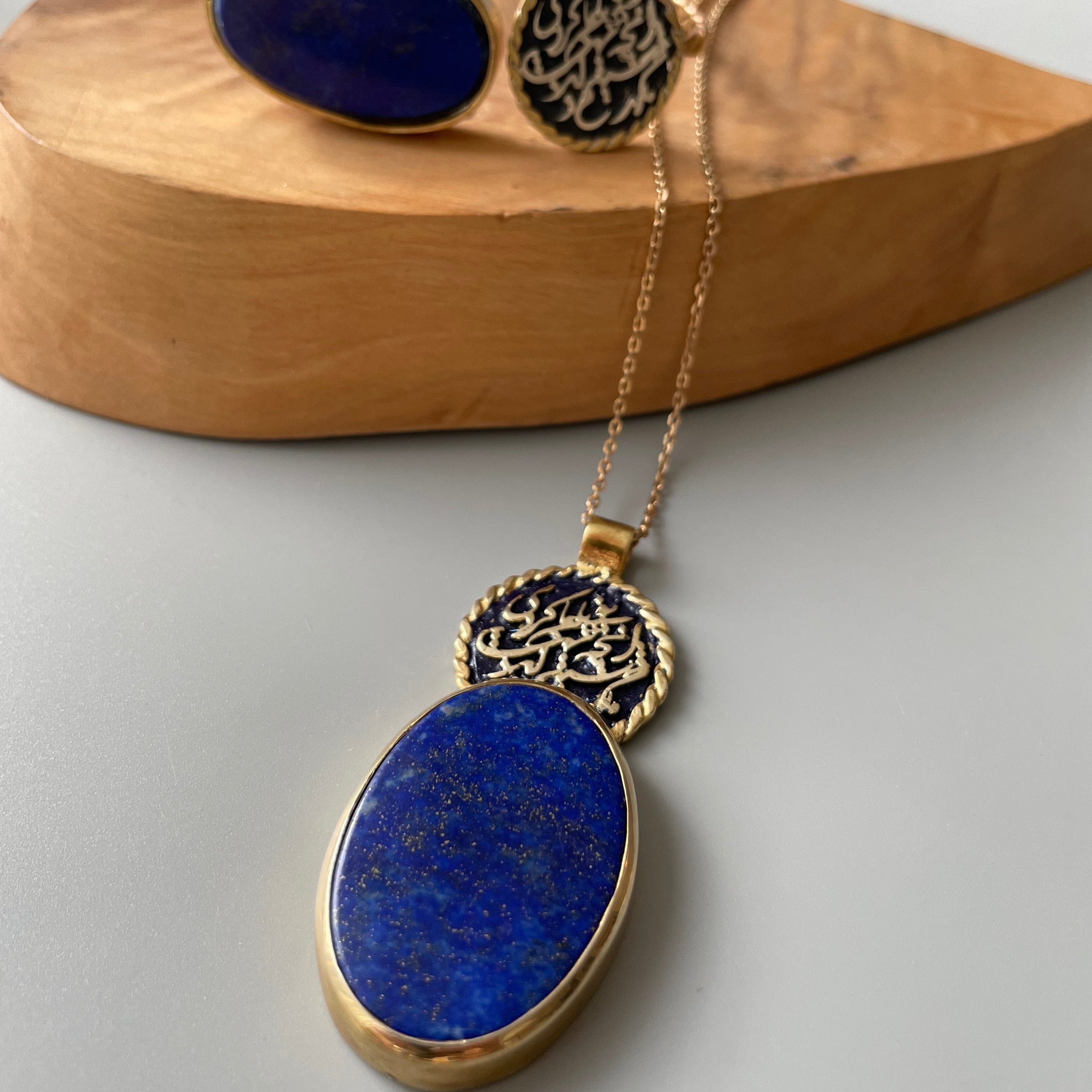 Persian Earrings Handmade Silver Bracelet With Persian Calligraphy and Lapis:Persian Jewelry-AFRA ART GALLERY