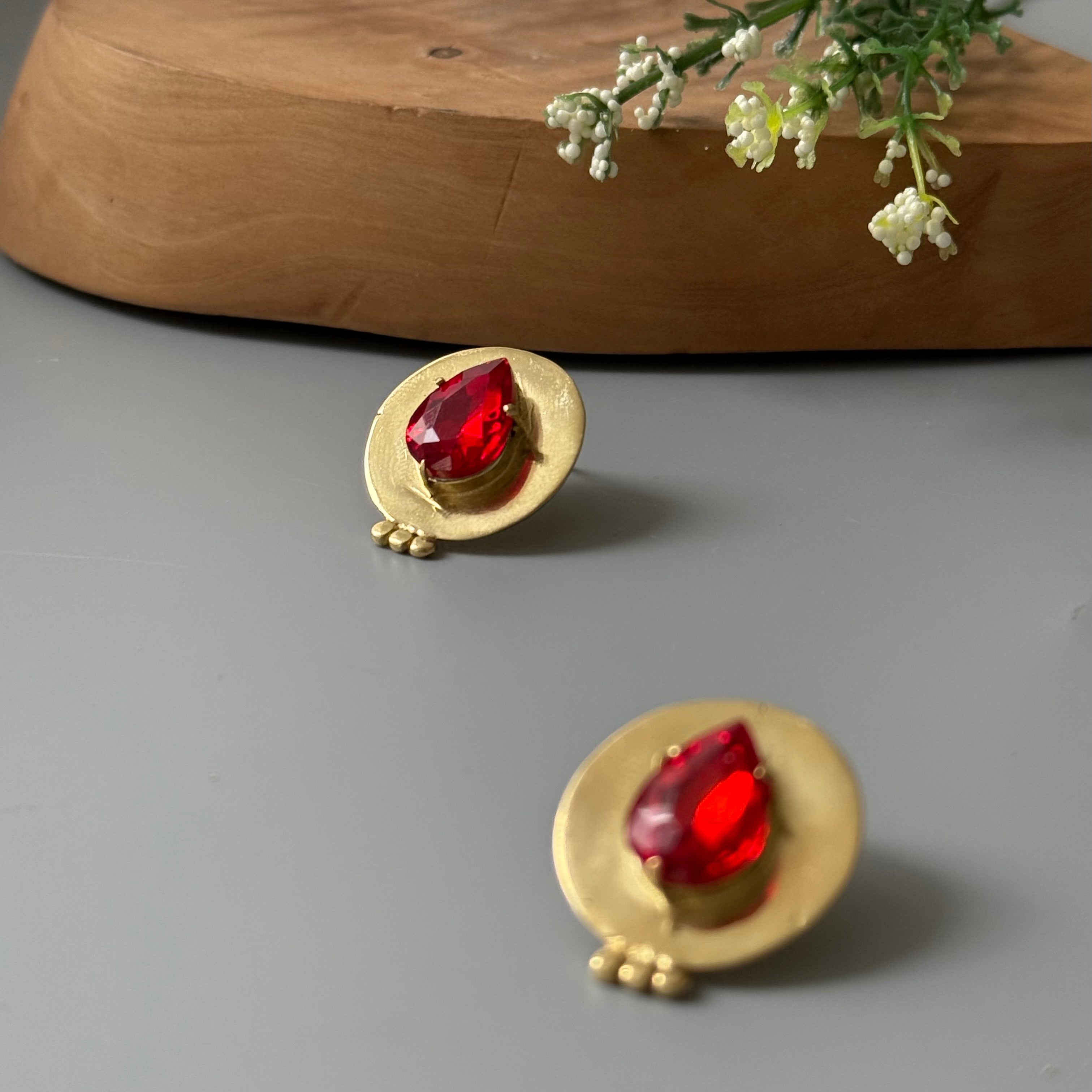 Handmade Brass Earrings with Minimal Design