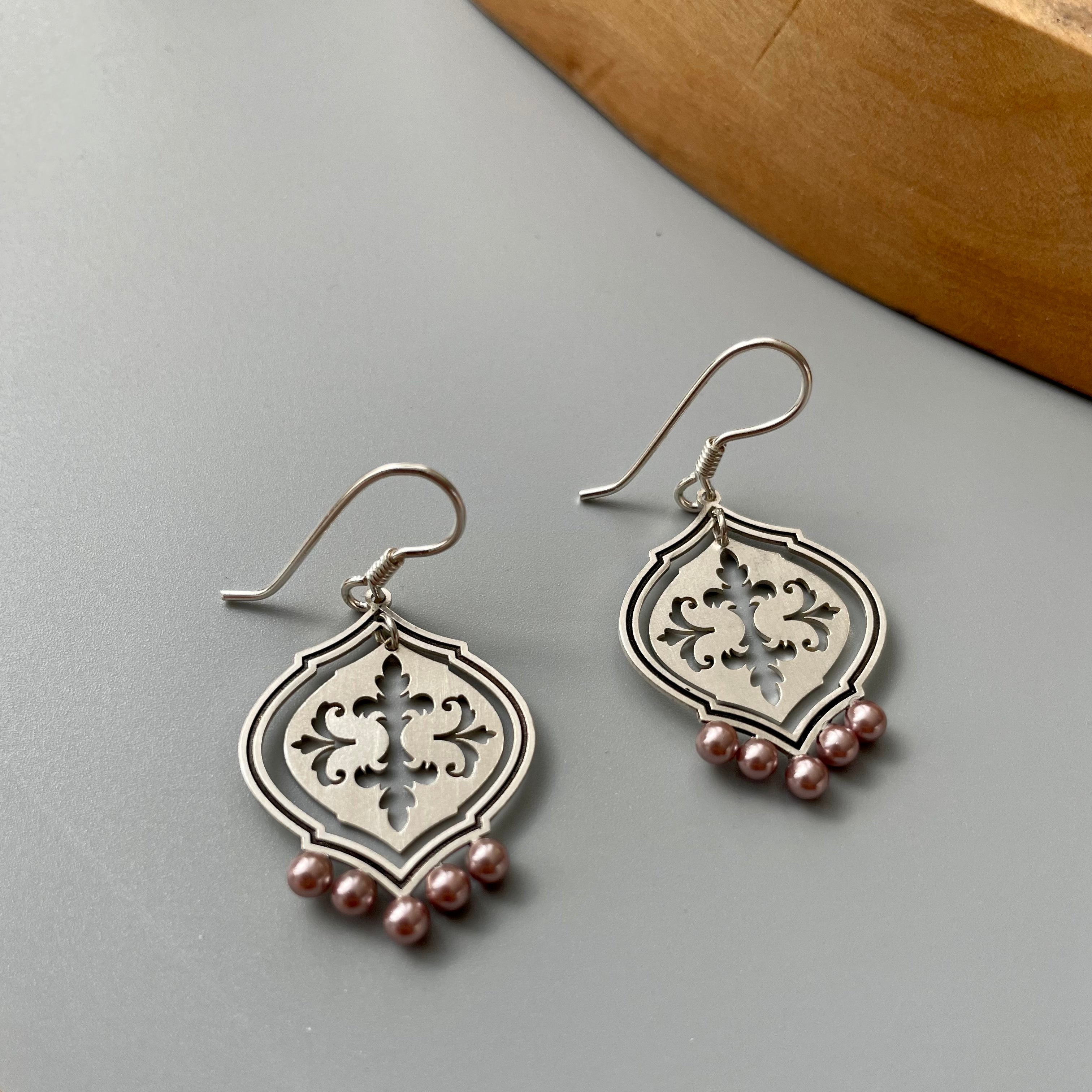 Silver Shamseh Eslimi Earrings offers