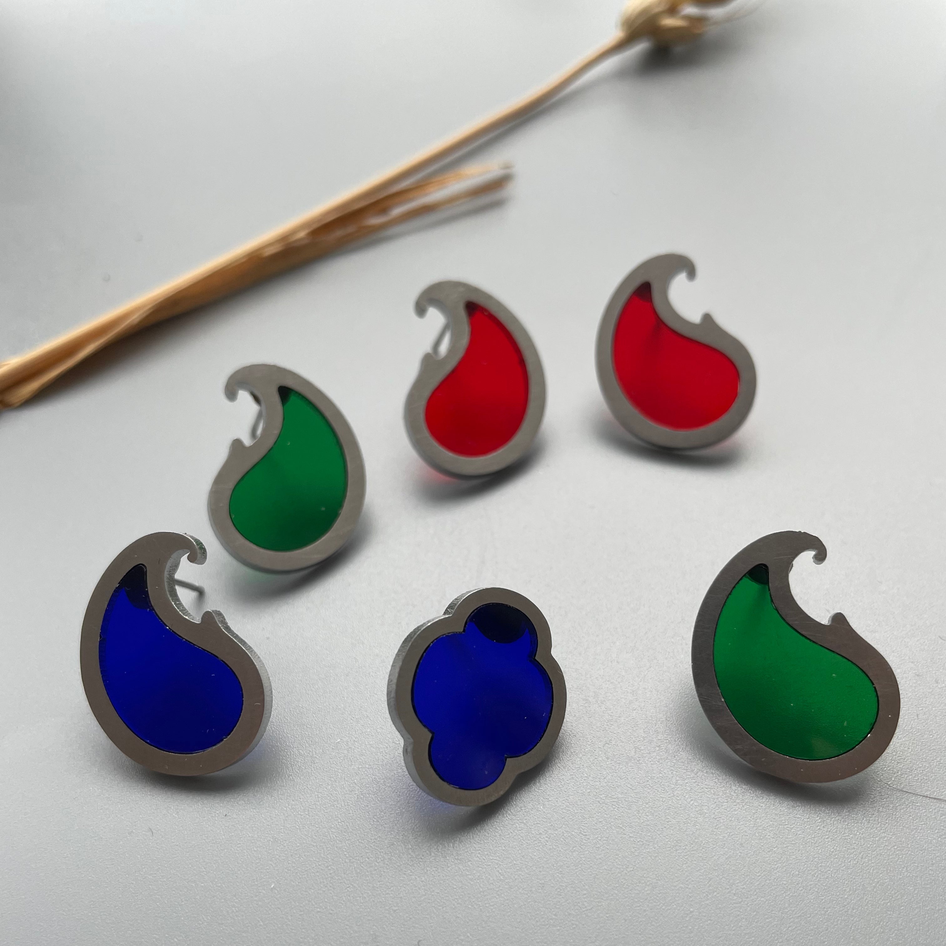 Persian EarringsUrsi Earrings with Colorful Design-jewellery: Persian Jewelry-AFRA ART GALLERY