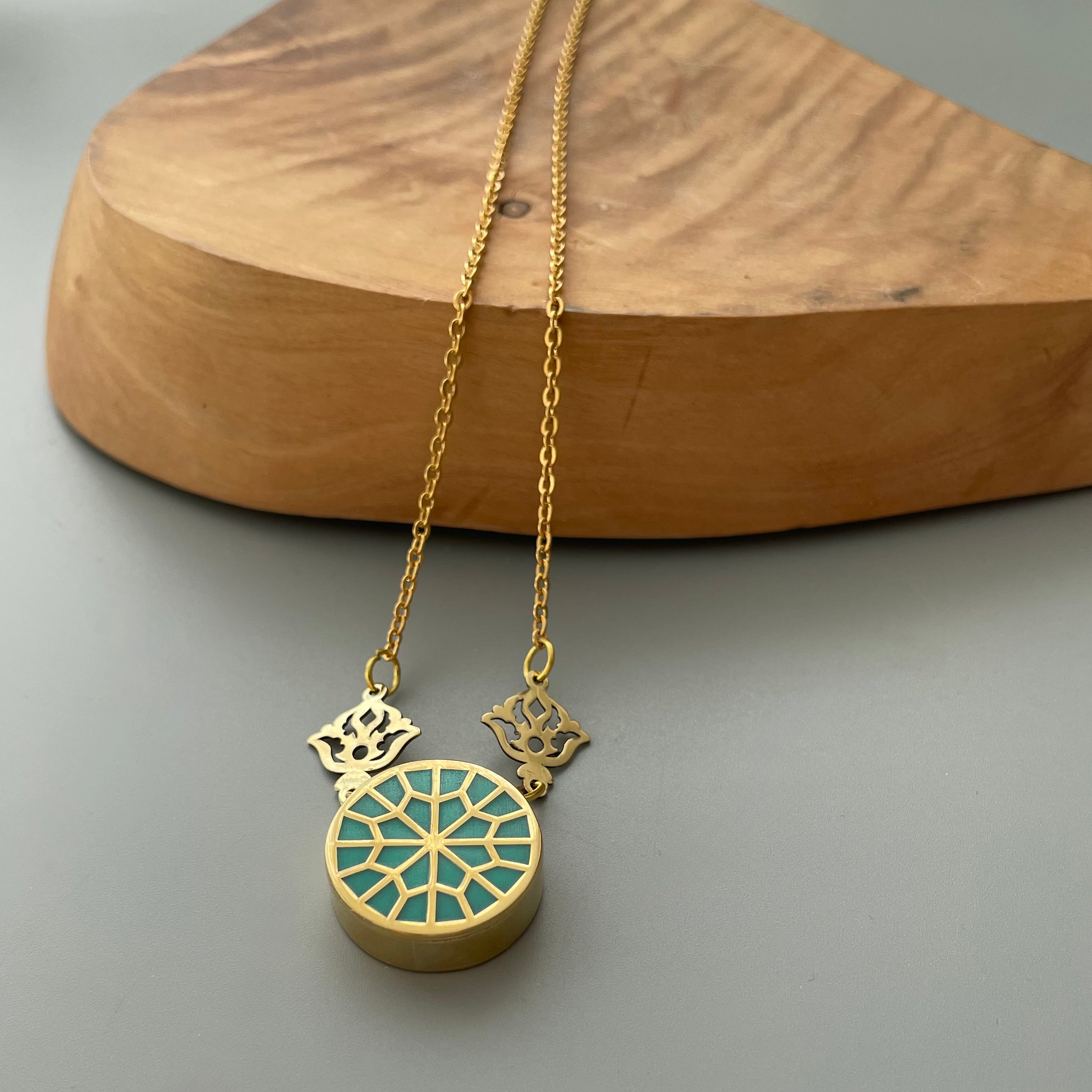 Brass Necklace with Persian Design