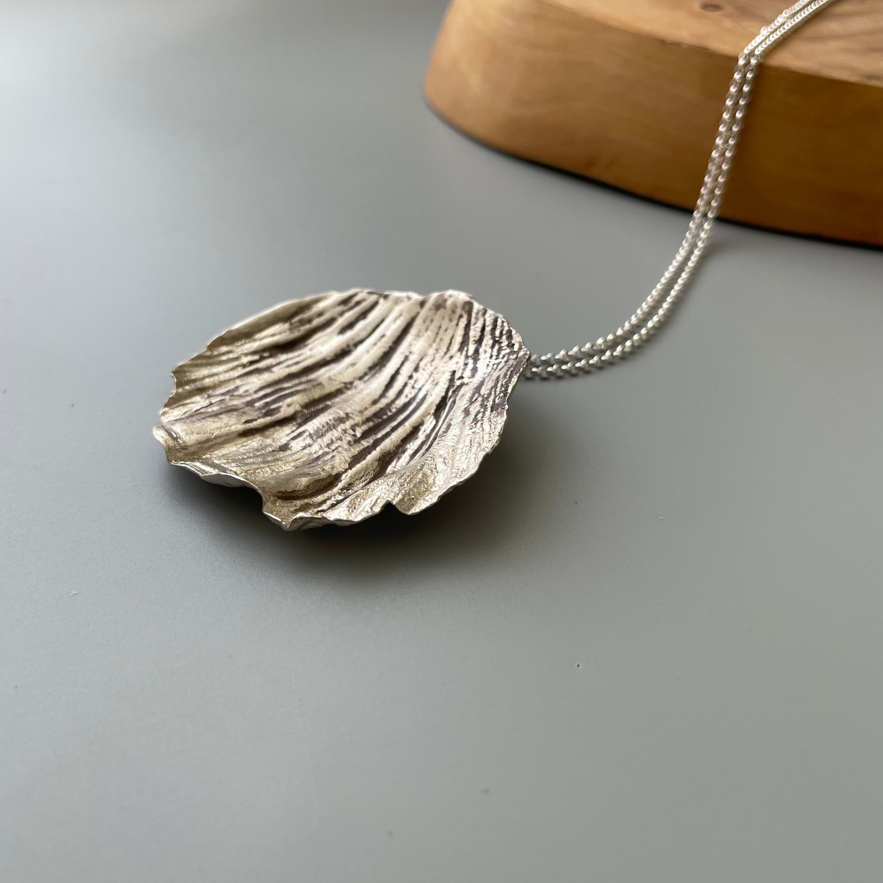 Silver Poppy Leaf Ring and Necklace