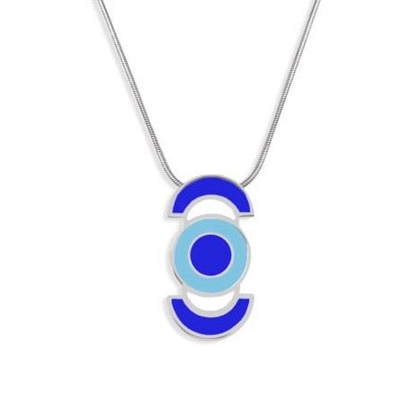 Handmade Minimal Silver Evil Eye Necklace