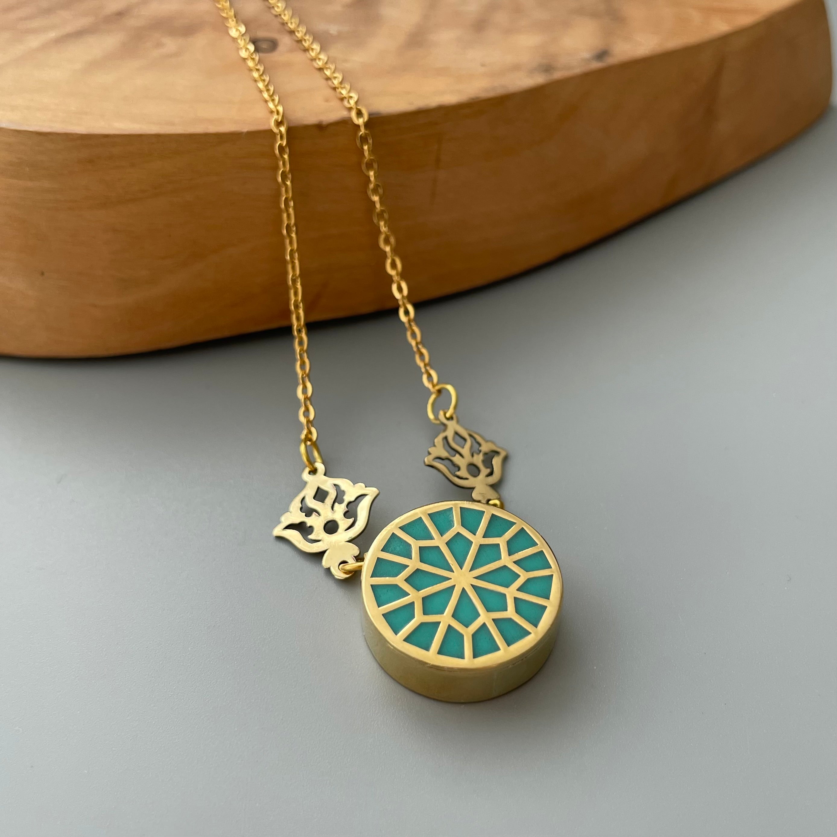 Brass Necklace with Persian Design