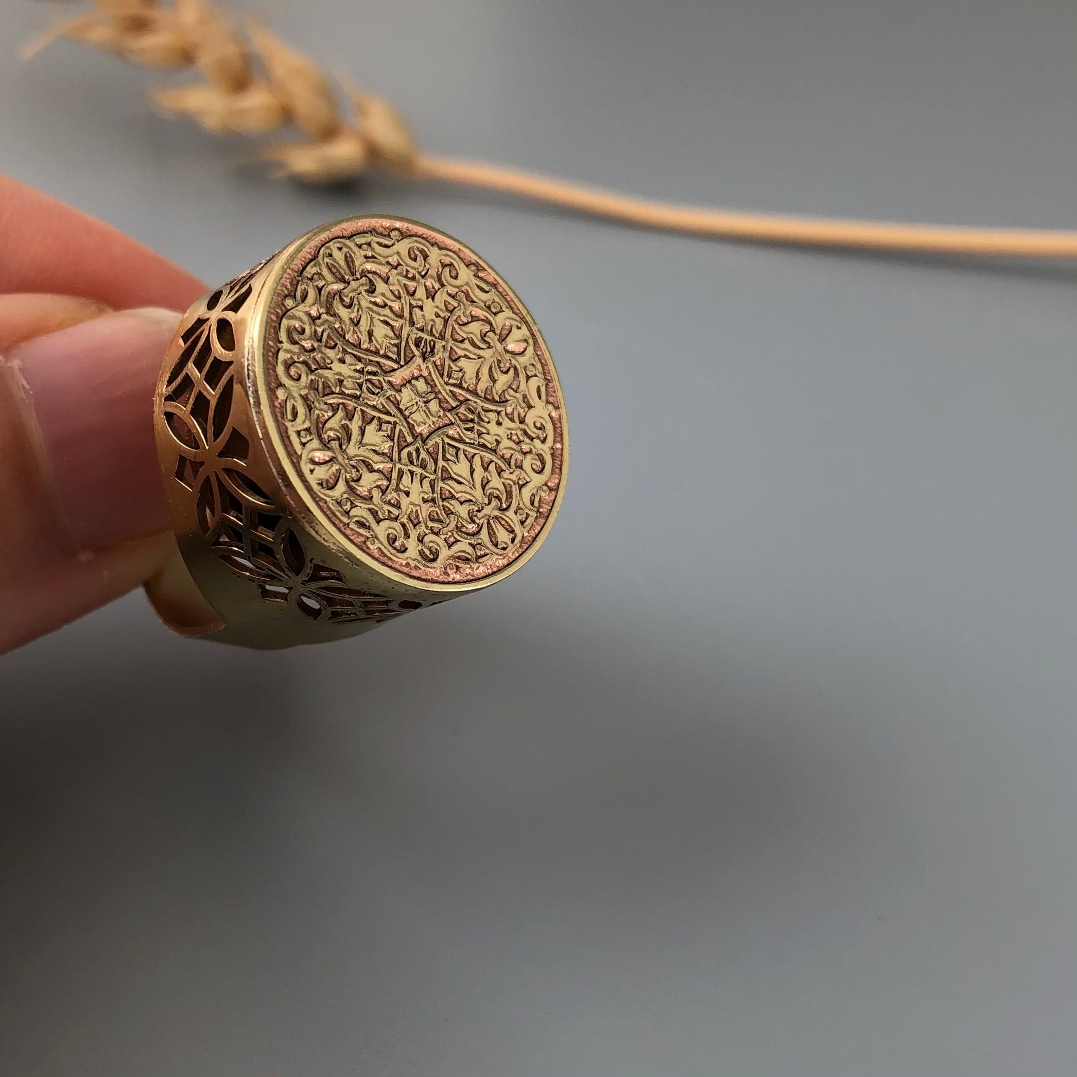 Brass hot sale signet ring